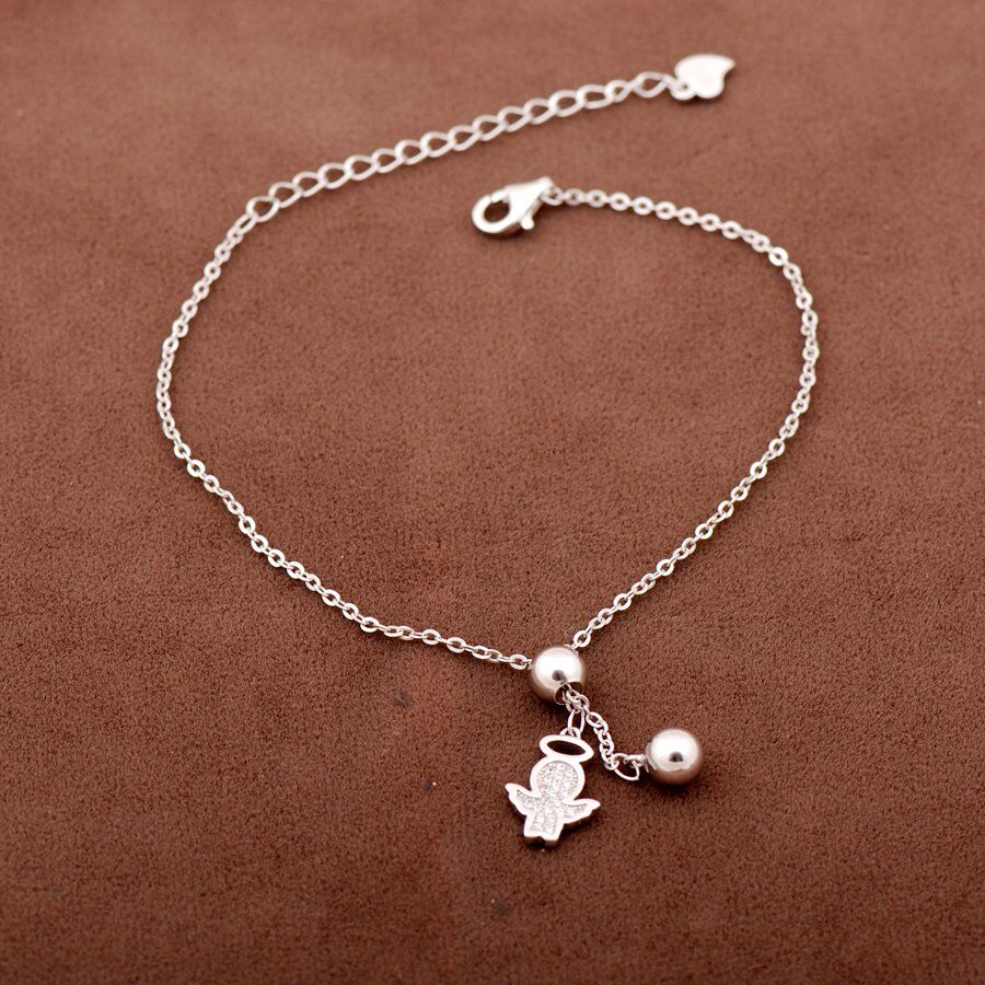 Tasarım Rodyumlu Gümüş Bileklik 2198