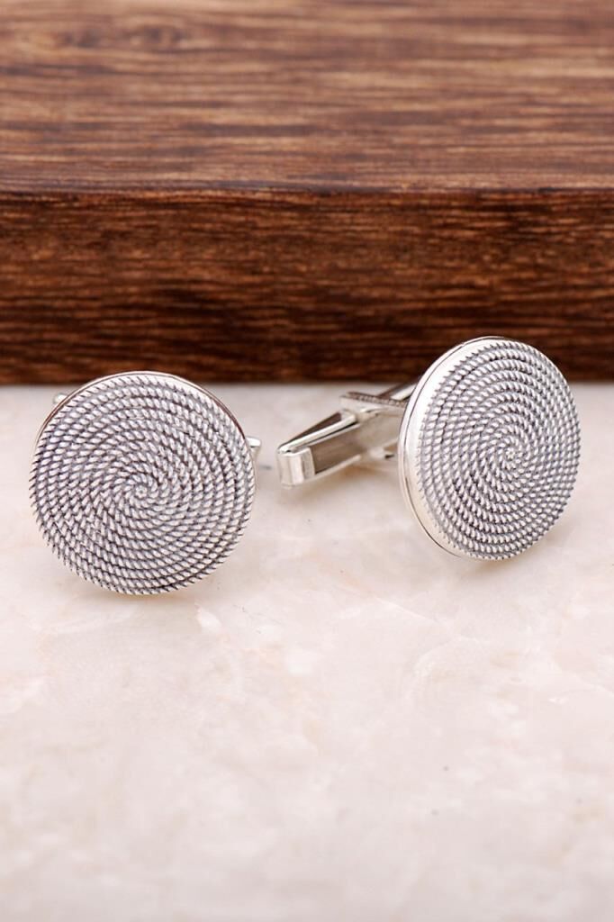 TELKARİ EL SARMASI GÜMÜŞ KOL DÜĞMESİ 13