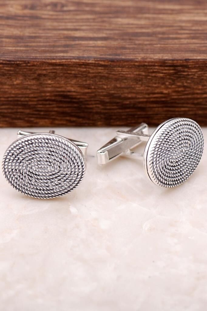 TELKARİ EL SARMASI GÜMÜŞ KOL DÜĞMESİ 16