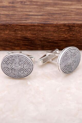 TELKARİ EL SARMASI GÜMÜŞ KOL DÜĞMESİ 16