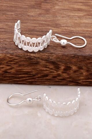 Telkari İşlemeli Gümüş Küpe 930