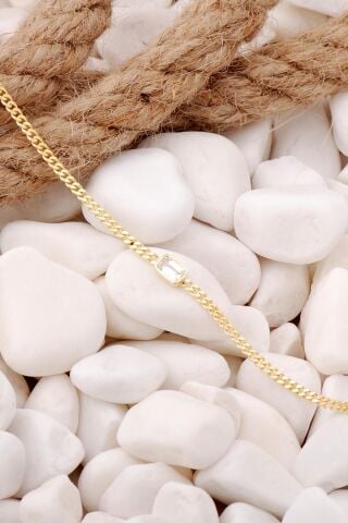 Gurmet Altın Yaldızlı Baget Trend Bileklik 3932