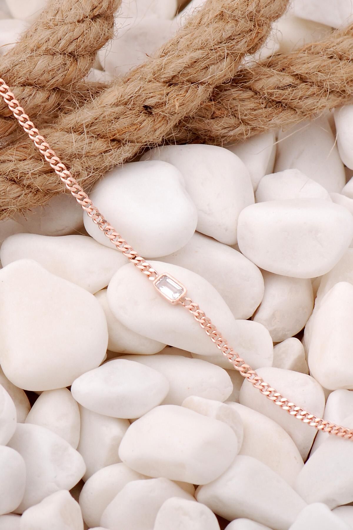 Gurmet Rose Gümüş Baget Trend Bileklik 3933