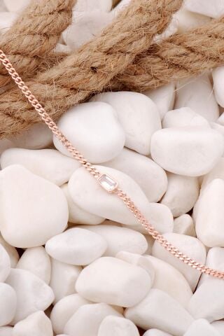 Gurmet Rose Gümüş Baget Trend Bileklik 3933