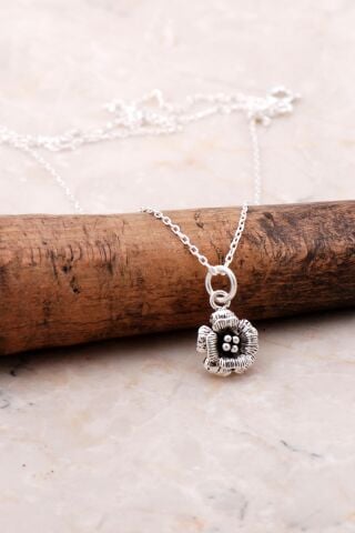 Mini Çiçekli Elişi Gümüş Kolye 7142