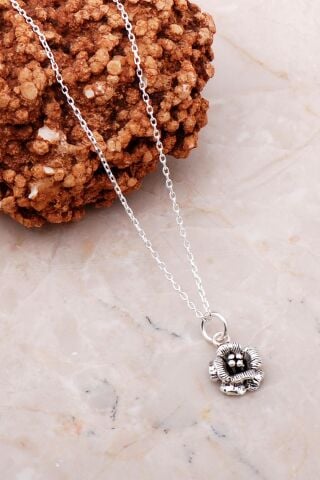 Mini Çiçekli Elişi Gümüş Kolye 7142