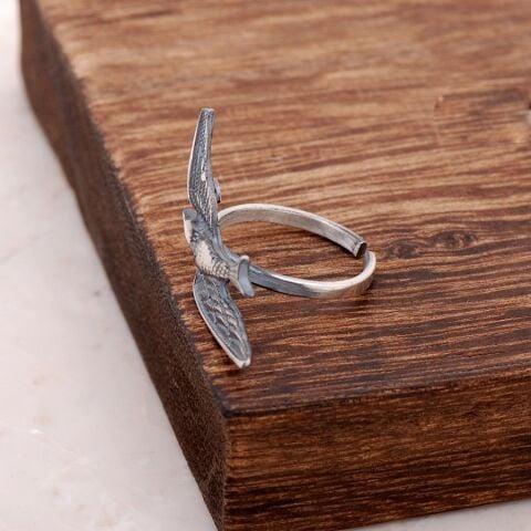 Güvercin Tasarım Elişi Gümüş Yüzük 2632