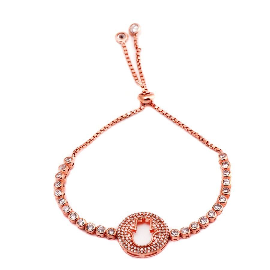 Bereket Eli Su Yolu Rose Gümüş Bileklik 1376
