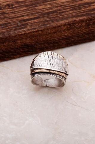 Dövme Elişi Tasarım Gümüş Yüzük 2907