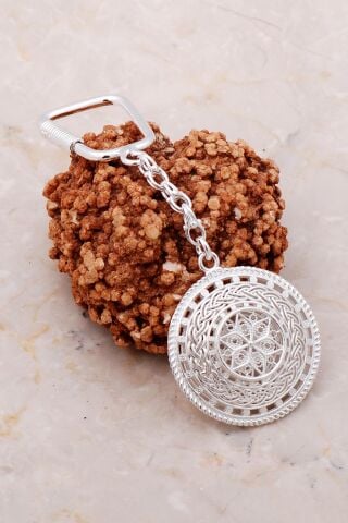 Telkari İşlemeli Elişi Gümüş Anahtarlık 152