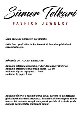 4 Farklı Doğal Taş Seçenekli Altın Yaldızlı İncili 925 Ayar Gümüş Halka Küpe 7413 Kök Yakut Taşı (Bordo)