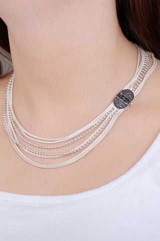 Midyat Hasırı Tasarım Gümüş Set 2028