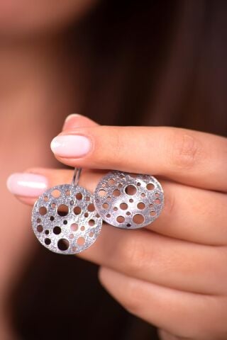 Gubo Antik Tasarım Elişi Gümüş Küpe 4063