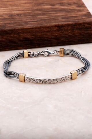 Yaşam Ağacı Elişi Tasarım Gümüş Bileklik 3252