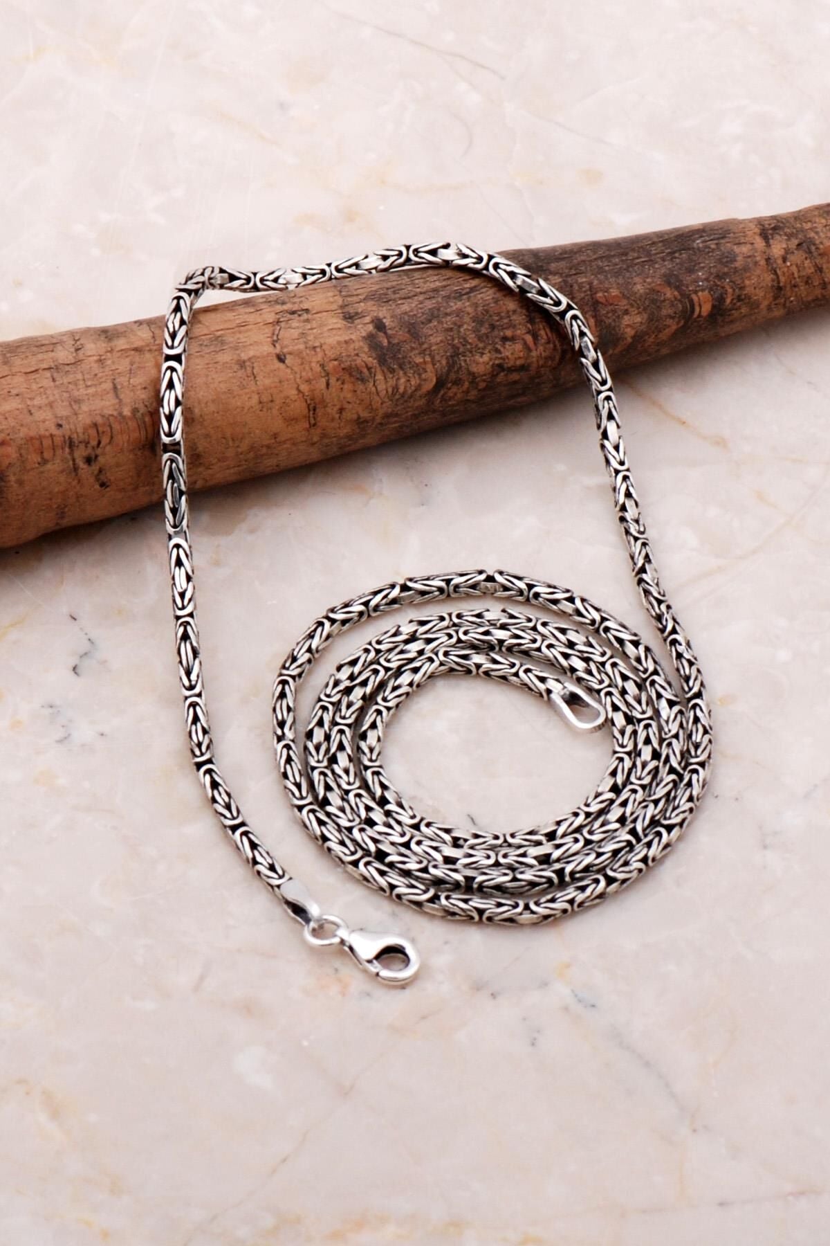 Kral Zincir 2 Mm 60 Cm Elişi Gümüş Erkek Kolye 7159