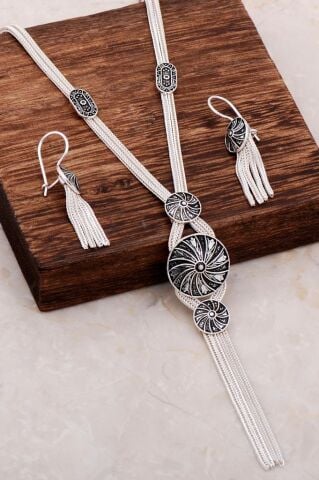 Midyat Hasırı El Örmesi Gümüş Set 2048