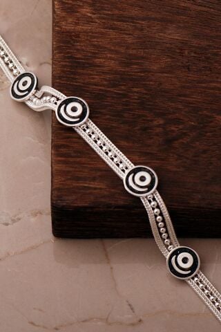 Mezopotamya Göbeklitepe Sembolü Midyat Hasırı 925 Ayar Gümüş Bileklik 4869