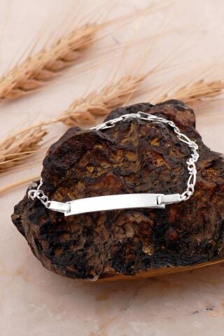 Figaro İsimli Künye Gümüş Erkek Bileklik 4750