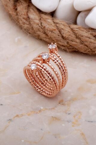 Dövme Tasarım Rose Gümüş Yüzük 3585