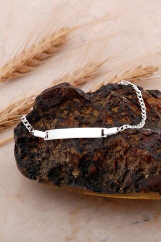 Gurmet İsimli Künye Gümüş Erkek Bileklik 4751