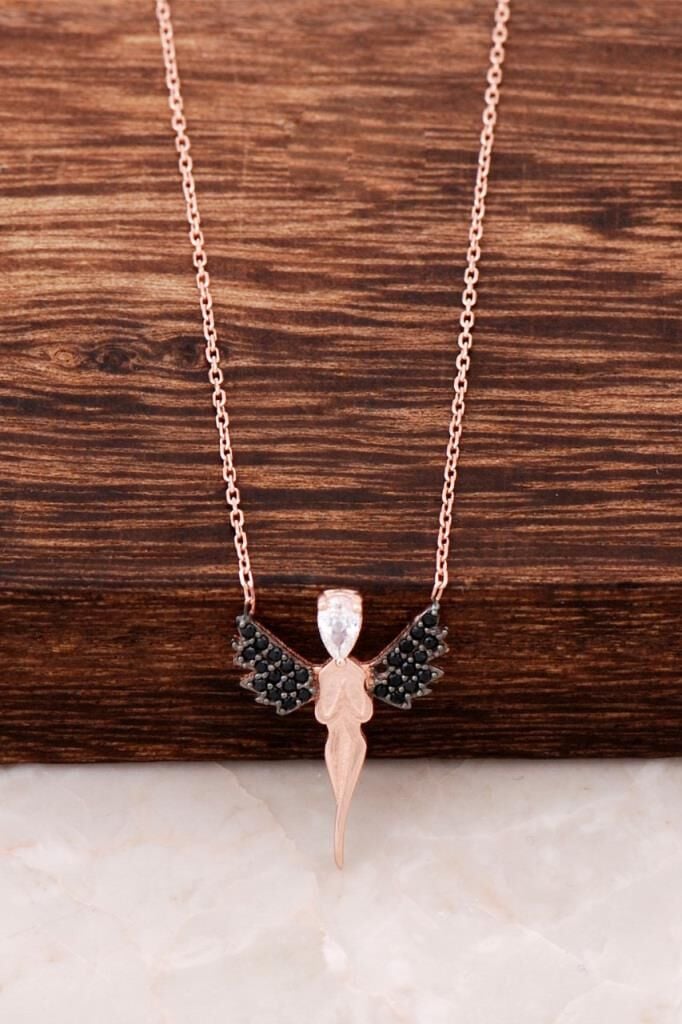 Tasarım Melek Rose Gümüş Kolye 2782