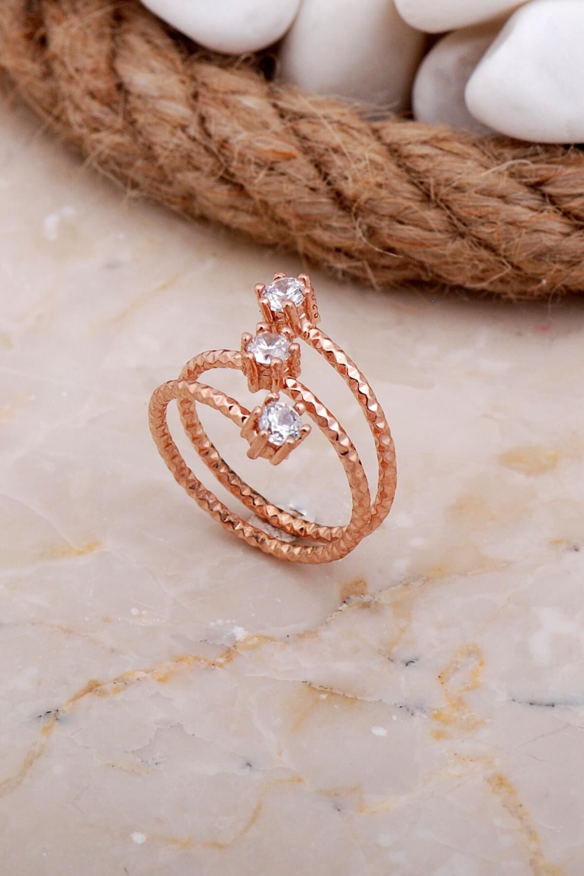 Dövme Tasarım Rose Gümüş Yüzük 3586