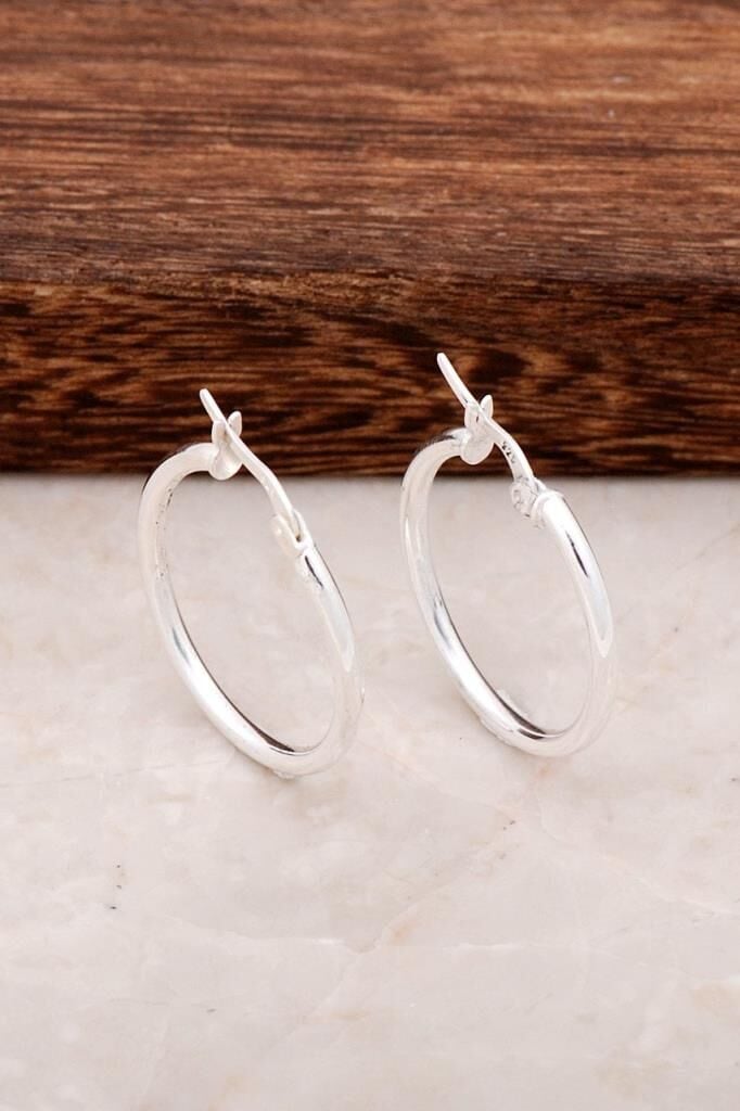 Gümüş Halka Küpe 4499