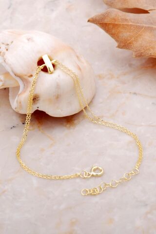 I Harfi Altın Kaplama Gümüş Bileklik 4214