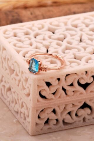 Akua Marin Rose Gümüş Yüzük 5773