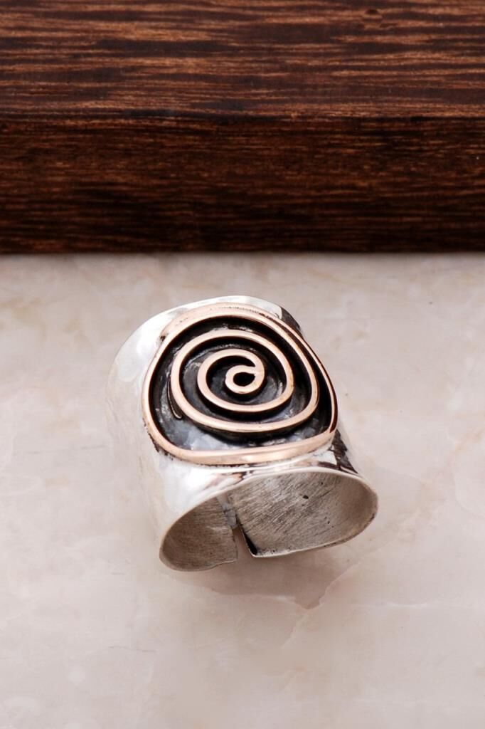 Çekiç Dövme El Yapımı Gümüş Yüzük 489