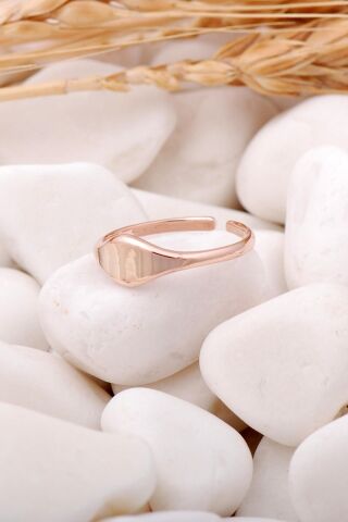 Tasarım Rose Gümüş İnce Yüzük 3455