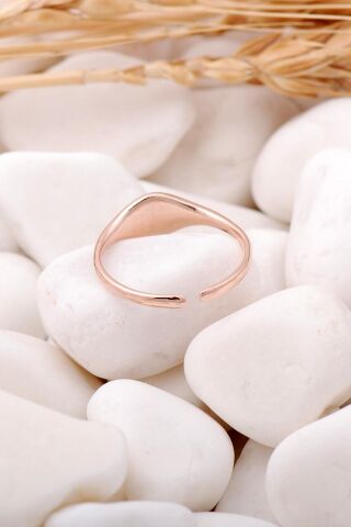 Tasarım Rose Gümüş İnce Yüzük 3455