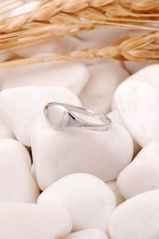 Tasarım Rodyumlu Gümüş İnce Yüzük 3454