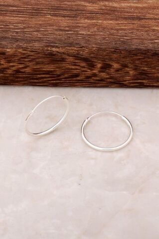 Gümüş Halka Küpe 4515