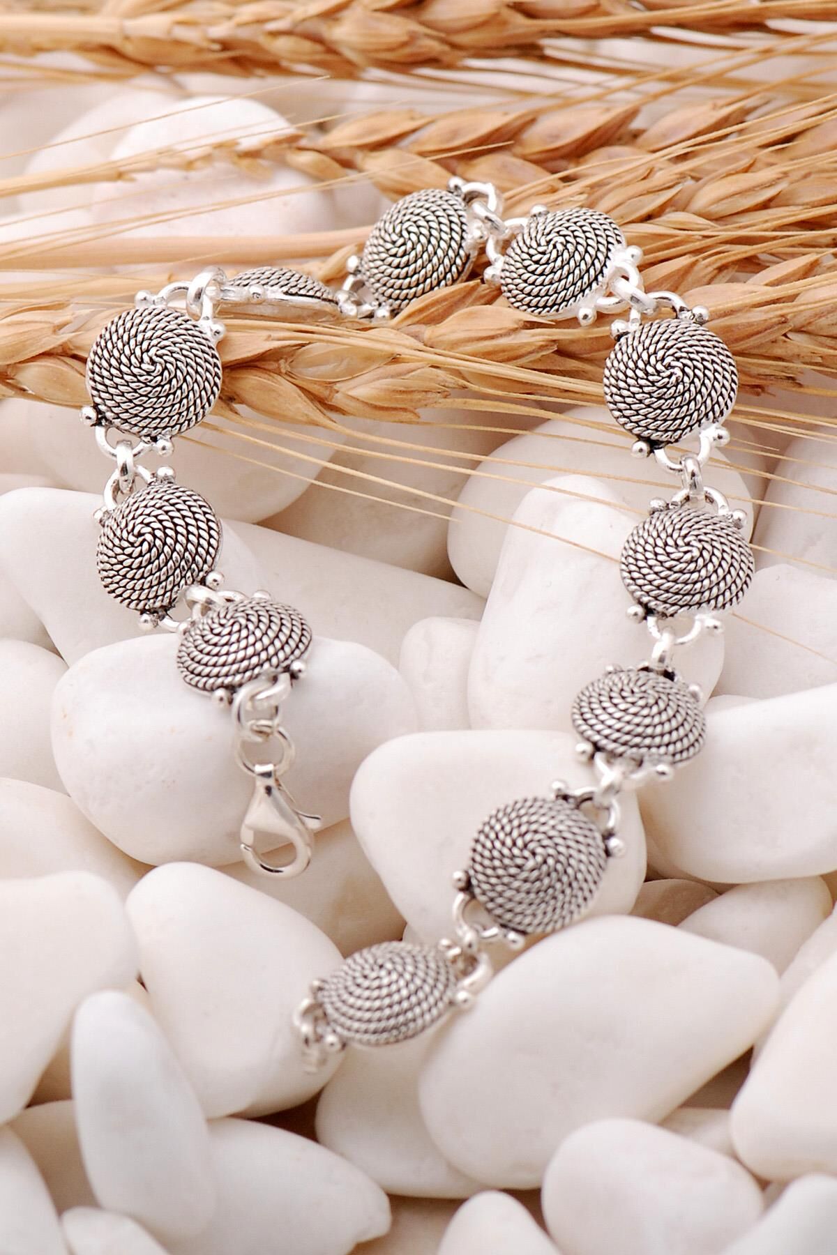 Telkari İşlemeli Sarma Gümüş Bileklik 3940