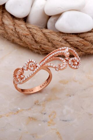 Tasarım Rose Gümüş Yüzük 3616