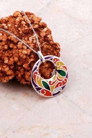 Sarmaşık Mineli Gümüş Kolye 7181