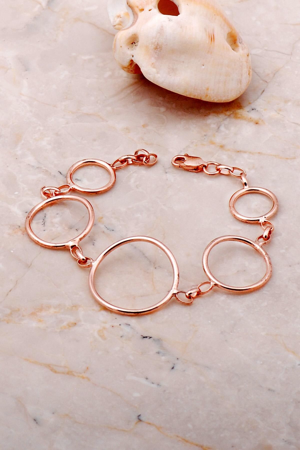 Şarnel Rose Gümüş Halka Bileklik 3696