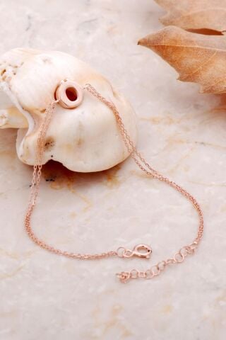 Ö Harfi Rose Gümüş Bileklik 4234