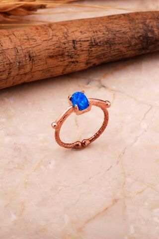 Opal Taşlı Rose Gümüş Yüzük 5793