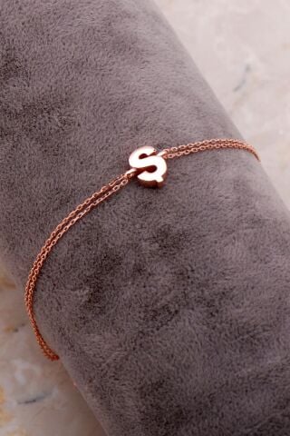 Ş Harfi Rose Gümüş Bileklik 4243