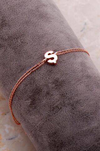 Ş Harfi Rose Gümüş Bileklik 4243