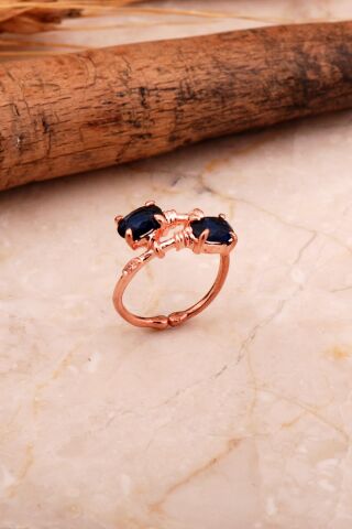 Safir Rose Gümüş Yüzük 5796