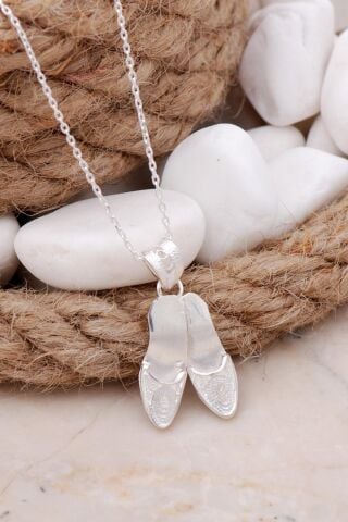 Çarık Telkari Elişi Gümüş Kolye 7621