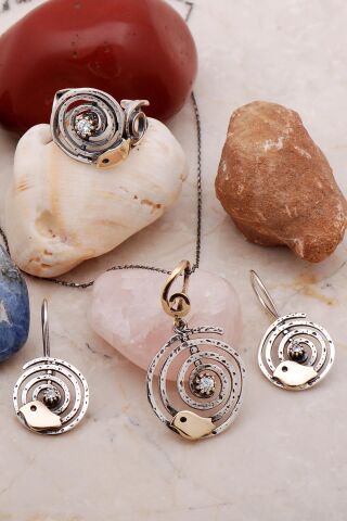 Sarma Elişi Tasarım Gümüş Set 2093