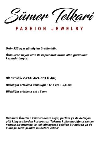 Işıltılı Baget Taşlı Rodyumlu 925 Ayar Gümüş Bileklik 4904