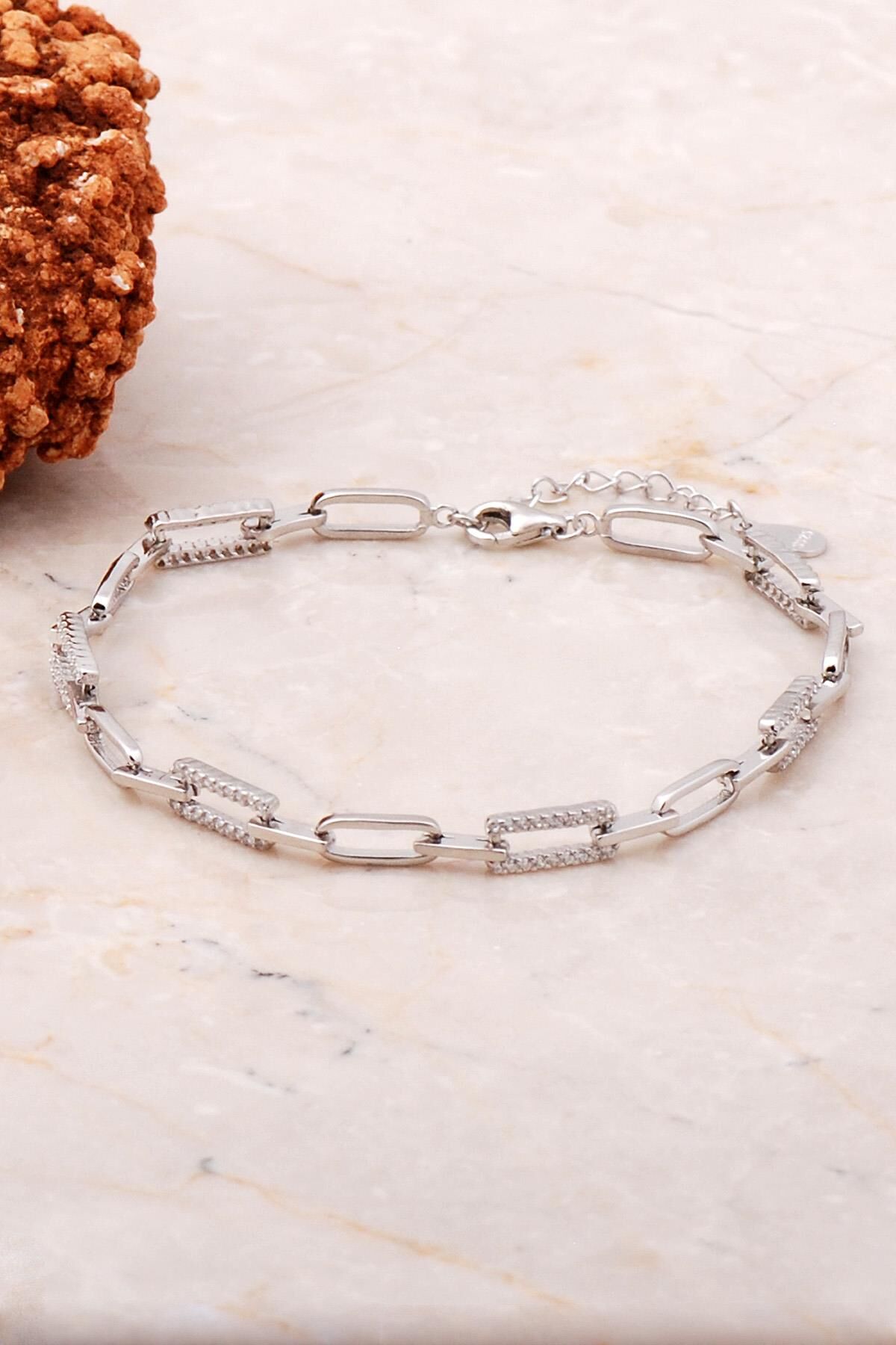 Doç Taşlı Gümüş Bileklik 3722