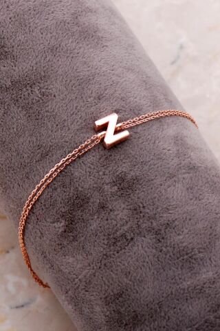 Z Harfi Rose Gümüş Bileklik 4261