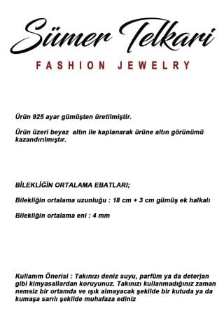 2 Farklı Renk Seçenekli Oval Taşlı Su Yolu Rodyumlu 925 Ayar Gümüş Bileklik 4912