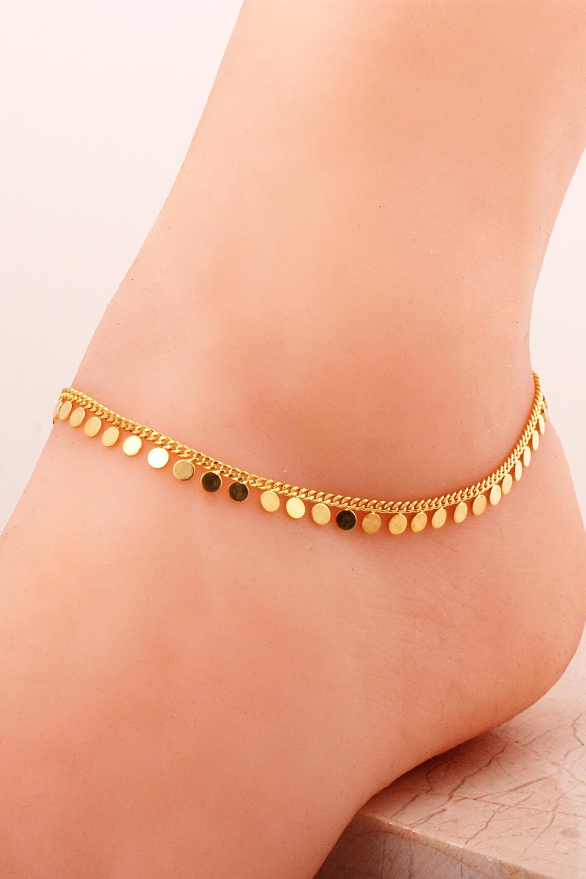 Gurmet Pullu Altın Yaldılzı Gümüş Halhal 285